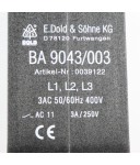 E.Dold & Söhne Unterspannungsrelais BA 9043/003 0039122 NOV