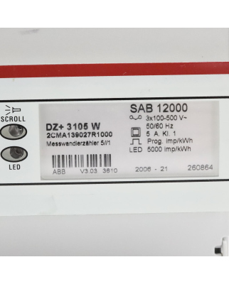ABB Messwandlerzähler SAB 12000 2CMA139027R1000 GEB