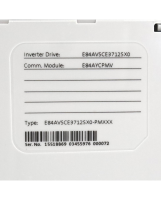 Lenze Inverter Drive 8400 E84AVSCE3712SX0-PMXXX SIE
