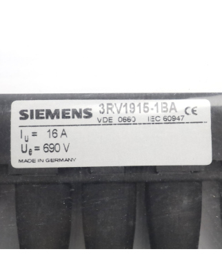 Siemens 3 Phasen Sammelschiene 3RV1915-1BA (5Stk.) OVP