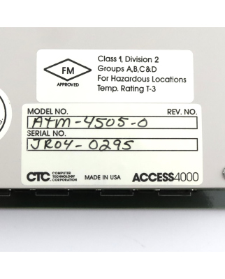 CTC  Access4000 ATM-4505-0 GEB