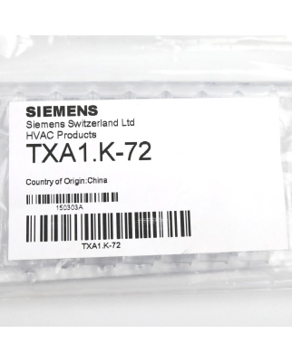 Siemens Adressschlüssel TXA1.K-72 OVP