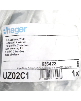 hager C-Schiene UZ02C1 OVP