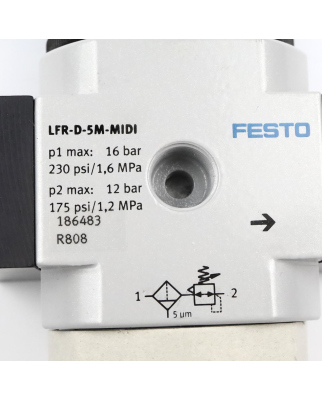 Festo Filter-Regelventil LFR-1/4-D-5M-MIDI 186483 NOV