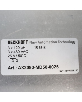 Beckhoff Motordrossel AX2090-MD50-0025 GEB
