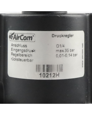 AirCom Präzisionsdruckregler 10212H 0,01-0,14bar GEB