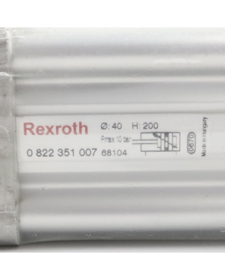 Bosch Rexroth Pneumatikzylinder 0822351007 H:200 NOV