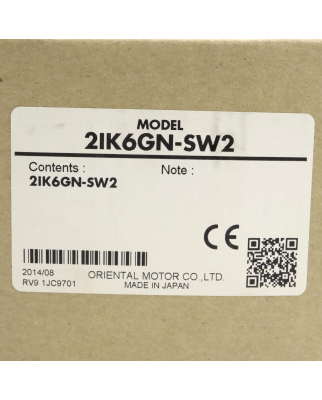 ORIENTAL MOTOR Induktionsmotor 2IK6GN-SW2 OVP