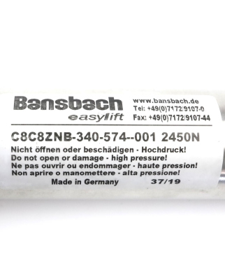 Bansbach Gaszugfeder C8C8ZNB-340-574--001 2450N NOV