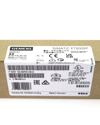 Simatic S7 ET200SP 6ES7 193-6BP00-0BU0 SIE