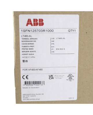 ABB Klemmenabdeckung LT460-AL 1SFN125703R1000 OVP