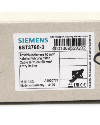 Siemens Anschlussklemme 5ST3760-3 (10Stk.) OVP