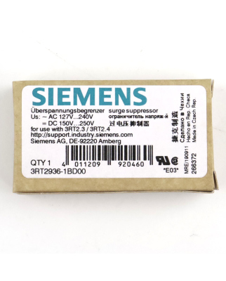 Siemens Überspannungsbegrenzer 3RT2936-1BD00 OVP