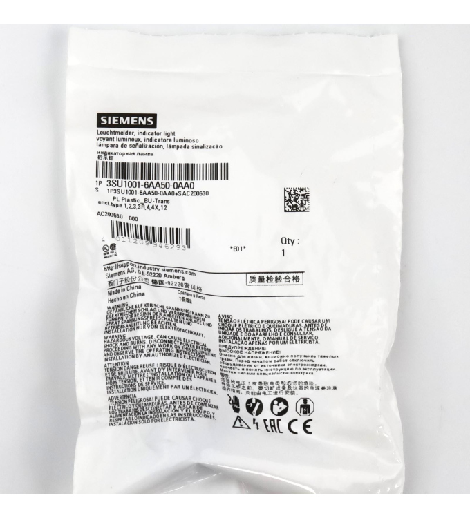Siemens Leuchtmelder 3SU1001-6AA50-0AA0 (4Stk) OVP