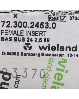 Wieland Buchseneinsatz BAS BUS 24 2,5 69 72.300.2453.0...