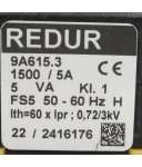 REDUR Aufsteckstromwandler 9A615.3 1500/5A 5VA OVP