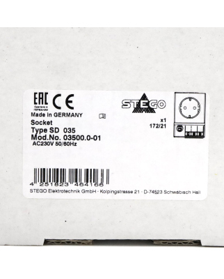 STEGO Schaltschrank-Steckdose SD 035 03500.0-01 OVP