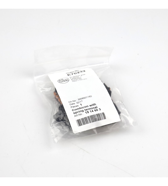 ifm Käfigzugfederklemme E70232 1914603 OVP