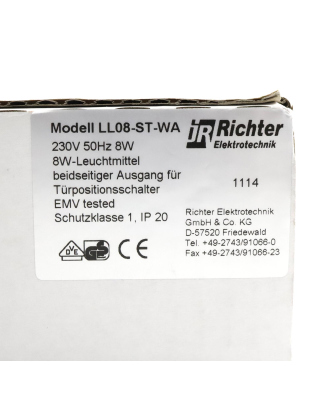 Richter Elektronik Türpositionsschalter LL08-ST-WA 103566 OVP