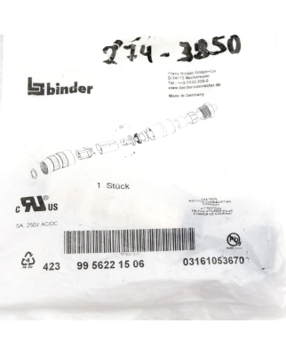 binder Kupplung 99 5622 15 06 (2Stk.) OVP