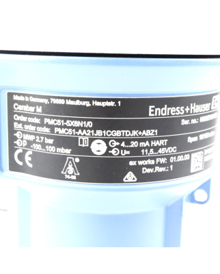 Endress+Hauser Cerabar M Drucktransmitter PMC51-5X6N1/0 NOV