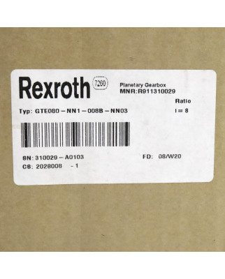 Rexroth Planetengetriebe GTE080-NN1-008B-NN03 R911310029...