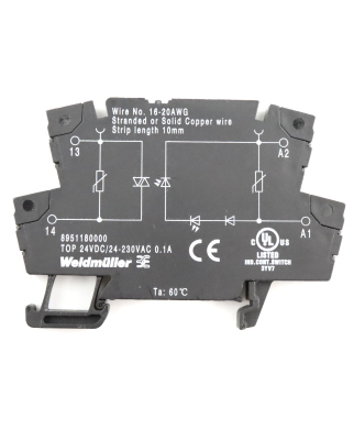 Weidmüller Halbleiterrelais TOP 24VDC/24-230VAC 0,1A 8951180000 NOV