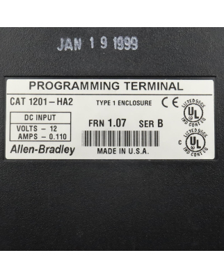 Allen Bradley Programming Terminal CAT 1201-HA2 Ser.B GEB