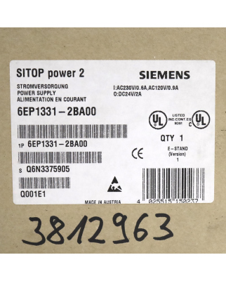 Simatic SITOP POWER 6EP1 331-2BA00 OVP