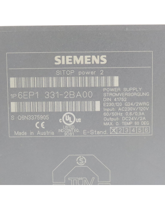 Simatic SITOP POWER 6EP1 331-2BA00 OVP