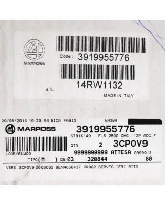 Marposs Auswuchtkopf ST81x149 FLS 2500 CHG 12P ADC F OVP