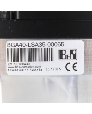 B&R Getriebemotor 8GA40-LSA35-00065 i=100 NOV