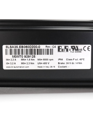 B&R Getriebemotor 8GA40-LSA35-00065 i=100 NOV