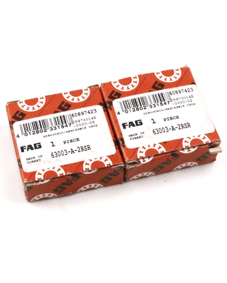 FAG Kugellager Rillenkugellager 63003-A-2RSR (2Stk.) OVP
