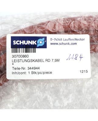 Schunk Leistungskabel 344944 7,5m OVP