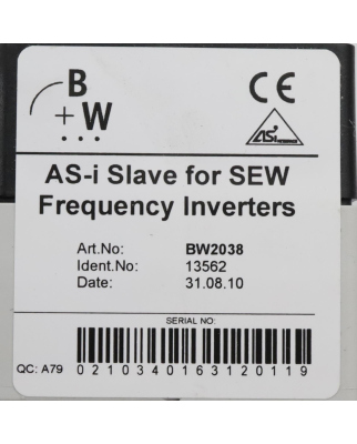 Bihl+Wiedemann AS-i Slave Modul BW2038 OVP
