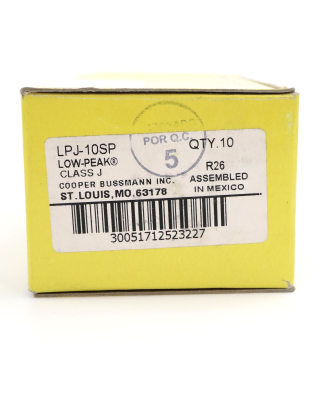 COOPER BUSSMANN Sicherungseinsatz LPJ-10SP 600VAC (10Stk.) OVP