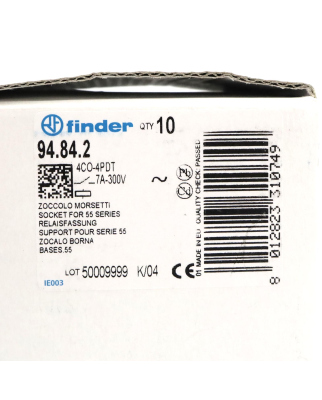 Finder Relaissockel 94.84.2 300V (6Stk.) OVP