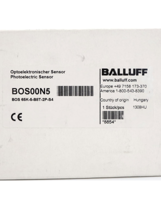 Balluff Optoelektronischer Sensor BOS00N5 BOS 65K-5-B8T-2P-S4 OVP