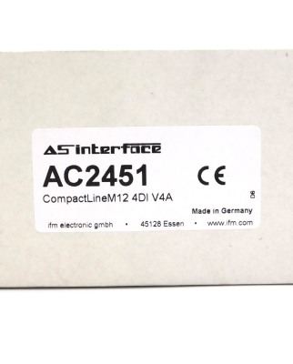 ifm efector AS-Interface AC2451 CompactModule 4DI M12 V4A...