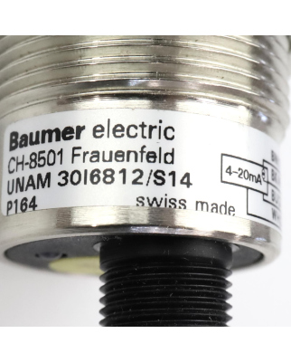 Baumer electric Ultraschall Sensor UNAM 30I6812/S14 OVP