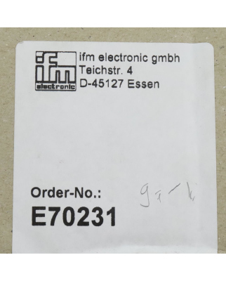 ifm electronic Steckverbinder E70231 (90Stk.) OVP