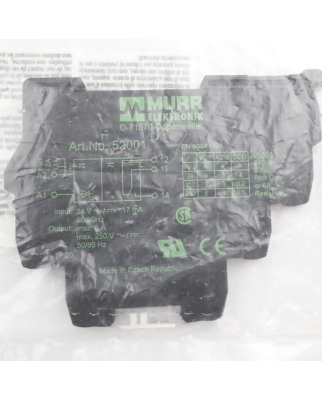 Murr elektronik Ausgangsrelais MIRO 6,2 24VDC-1U 52001 OVP