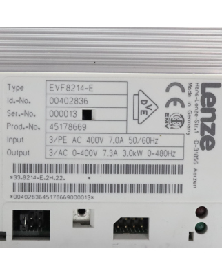 Lenze Frequenzumrichter ID 00402836 EVF8214-E GEB