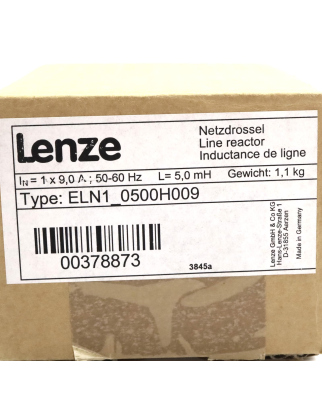 Lenze Netzdrossel ELN1_0500H009 00378873 OVP