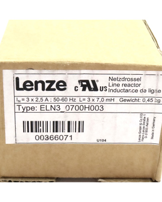 Lenze Netzdrossel ELN3_0700H003 00366071 OVP