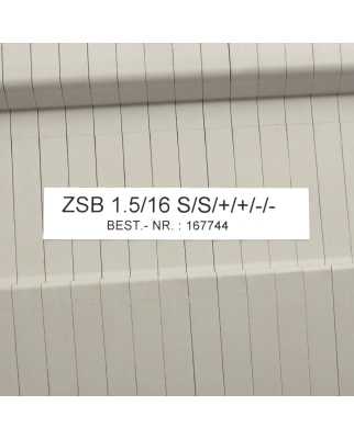 Weidmüller Basisklemmblock ZSB 1.5/16 S/S/+/+/-/- 167744 OVP