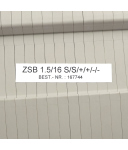 Weidmüller Basisklemmblock ZSB 1.5/16 S/S/+/+/-/- 167744 OVP