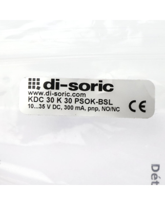 di-soric Kapazitiver Näherungsschalter KDC 30 K 30 PSOK-BSL OVP