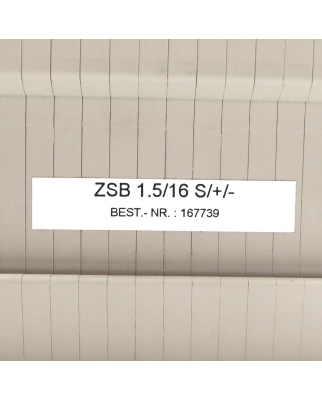 Weidmüller Basisklemmblock ZSB 1.5/16 S/+/- 167739 OVP